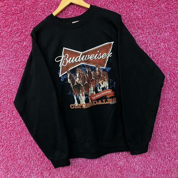 Junk Food Budweiser Clydesdales Beer Crewneck Sweater Large - Picture 3 of 4